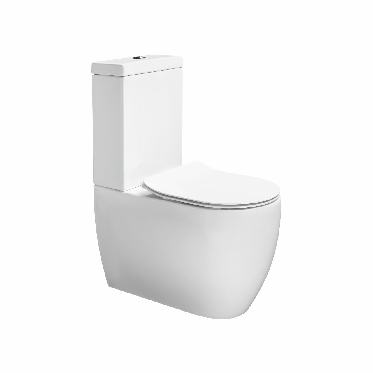 Glomp rimless gulvstående toilet, Hvid