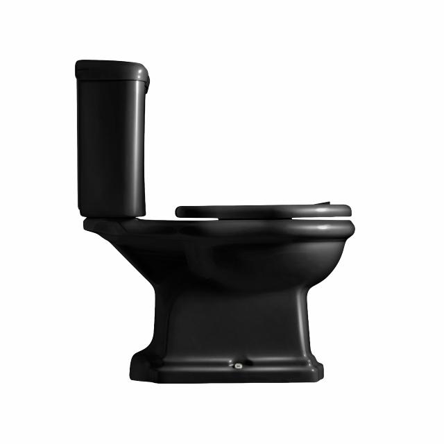Retro Monoblocco toilet m/S-lås, Blank sort