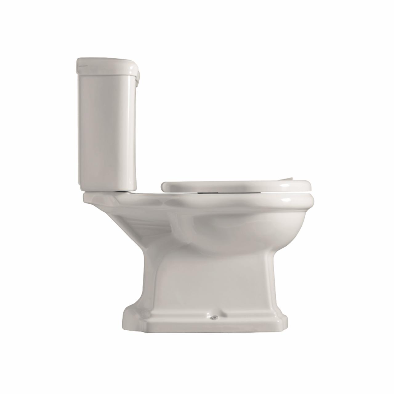 Retro Monoblocco toilet m/S-lås, Hvid