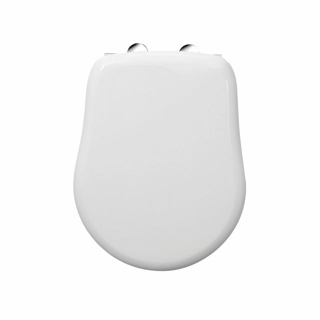 Retro toiletsæde, Hvid m/krom beslag