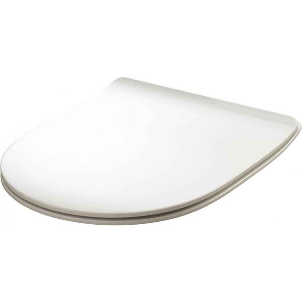 Flo/File 2.0/Glomp slim toiletsæde m/soft close (Ray), Blank hvid