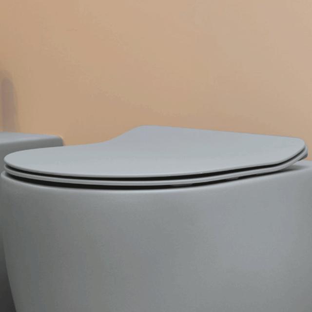 Glomp slim toiletsæde m/soft close, Matgrå