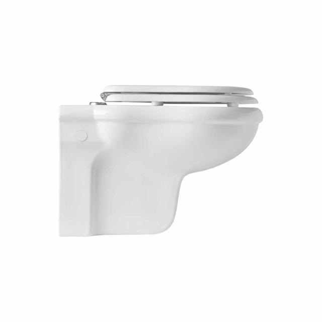 Contea Retro væghængt toilet, Hvid m/hvidt sæde