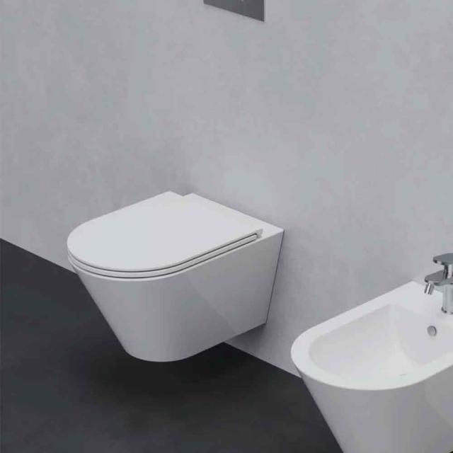 Forma væghængt toilet m/sæde, Hvid