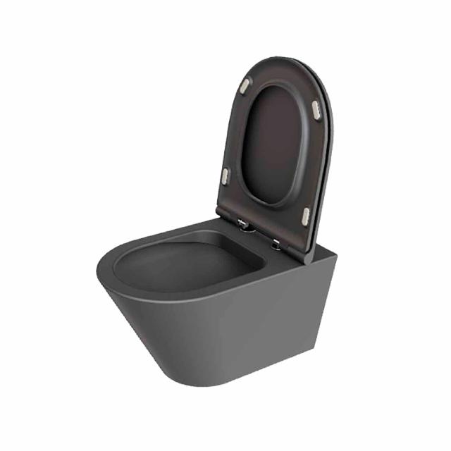 Forma væghængt toilet m/sæde, Antracit