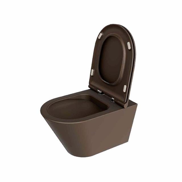 Forma væghængt toilet m/sæde, Cocoa