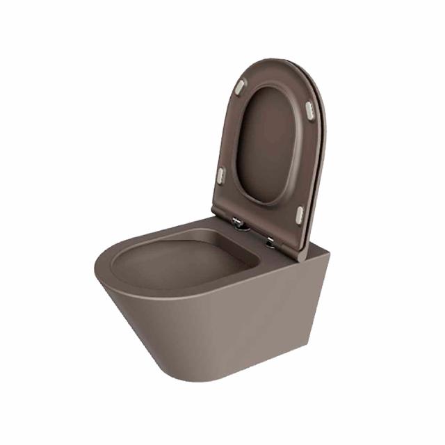 Forma væghængt toilet m/sæde, Taupe