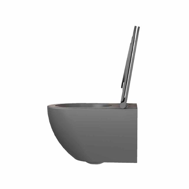 Comoda væghængt toilet m/sæde, Antracit