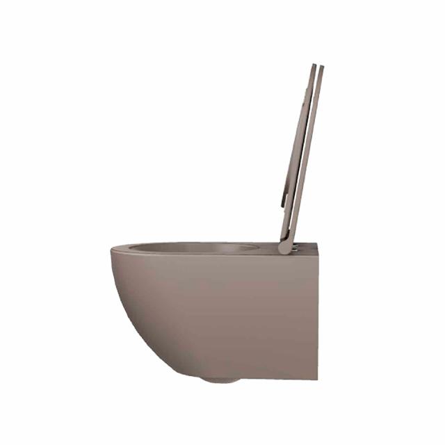 Comoda væghængt toilet m/sæde, Taupe