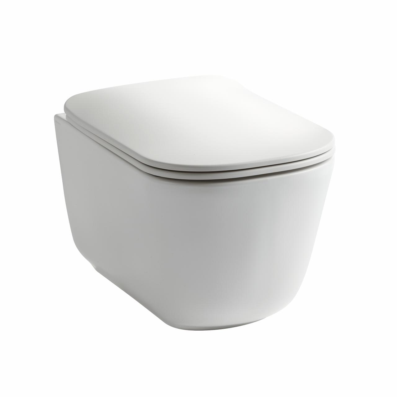 TriBeCa rimless væghængt toilet, Hvid