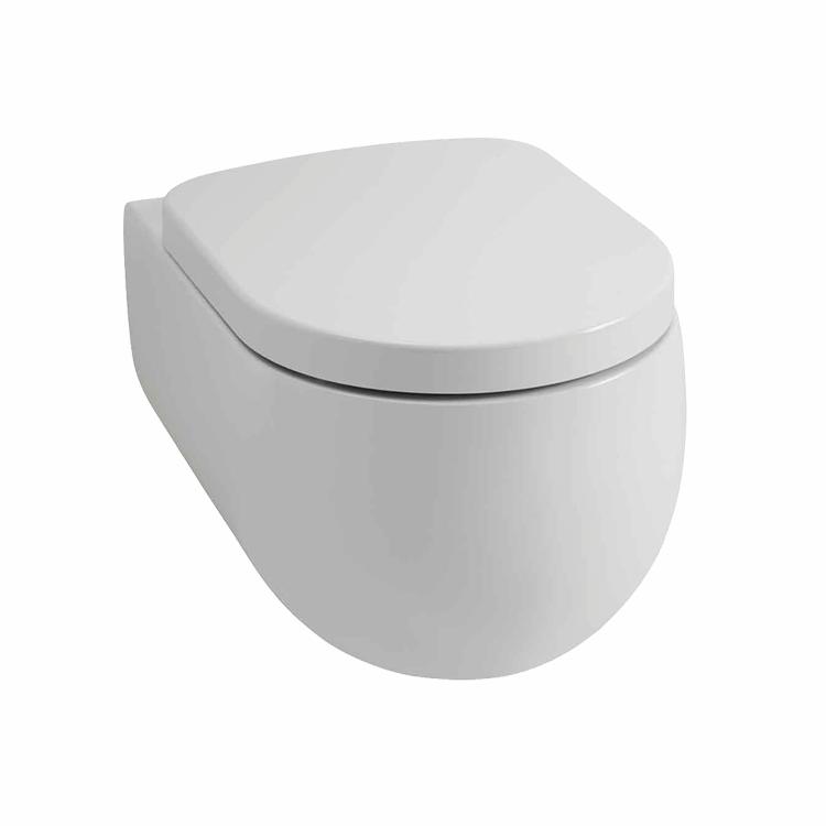 Flo 54 rimless væghængt toilet, Hvid