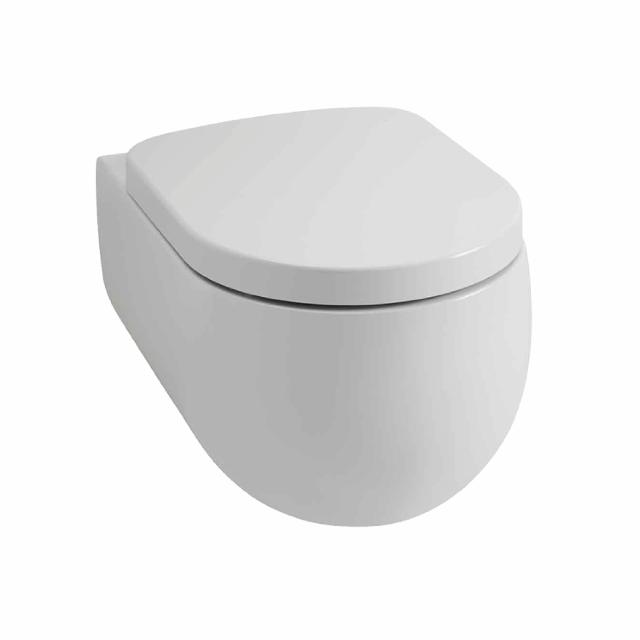 Flo 54 rimless væghængt toilet, Hvid
