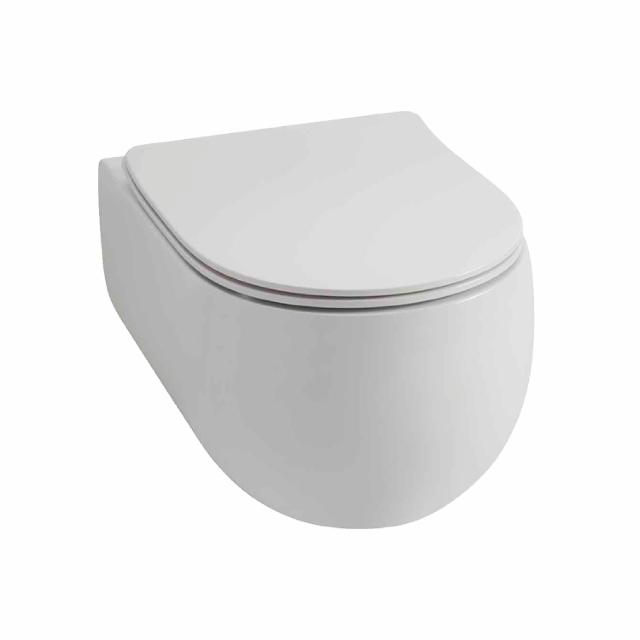 Flo 54 rimless væghængt toilet, Hvid