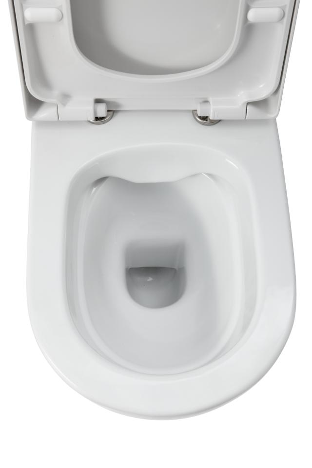 File 2.0 rimless væghængt toilet, Hvid