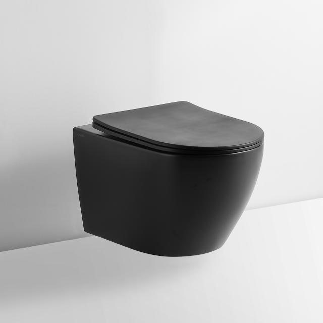 Studio rimless væghængt toilet m/slim toiletsæde, Matsort