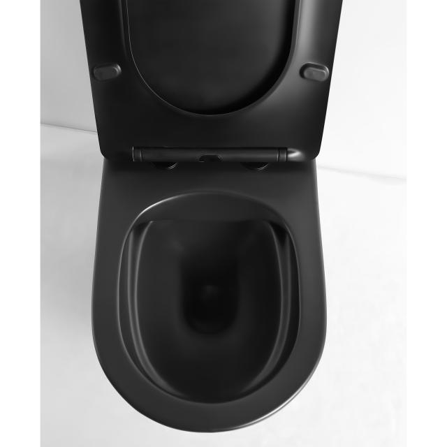 Studio rimless væghængt toilet m/slim toiletsæde, Matsort