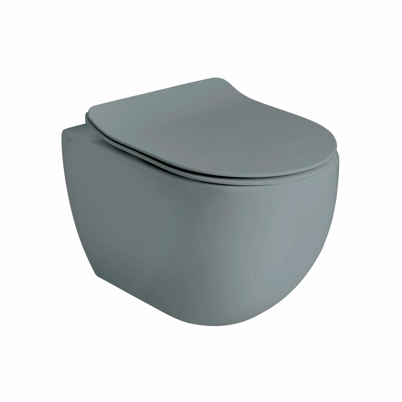 Glomp Mini rimless væghængt toilet, Matgrå