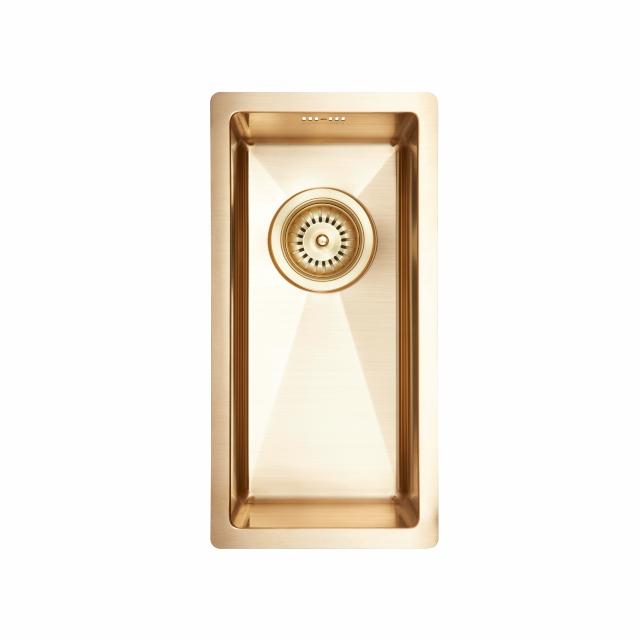 Kubus 180 Soft køkkenvask, Massiv messing