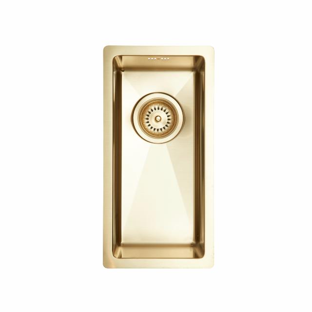 Kubus 180 Soft køkkenvask, PVD Messing