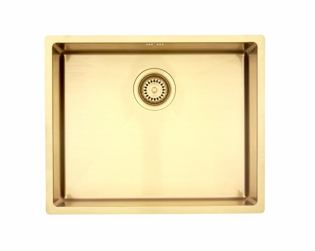 Kubus 500 Soft køkkenvask, PVD Messing