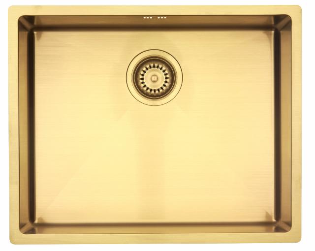 Kubus 500 Soft køkkenvask, PVD Sand