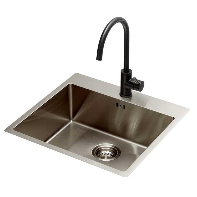 Kubus 540 Soft køkkenvask, PVD Gunmetal