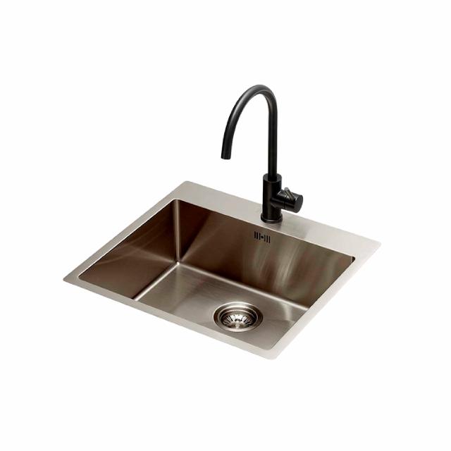 Kubus 540 Soft køkkenvask, PVD Gunmetal