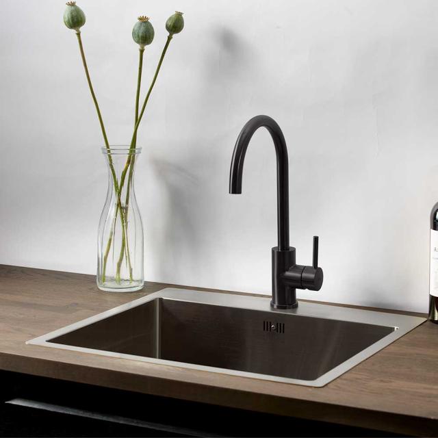 Kubus 540 Soft køkkenvask, PVD Gunmetal
