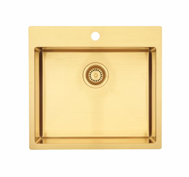 Kubus 540 Soft køkkenvask, PVD Sand