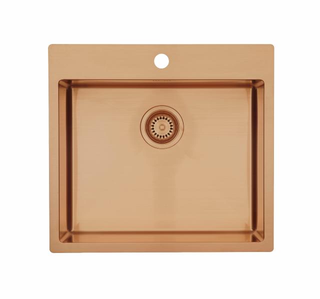 Kubus 540 Soft køkkenvask, PVD Kobber