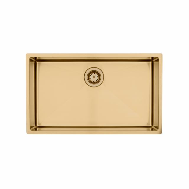 Kubus 700 Soft køkkenvask, Massiv messing