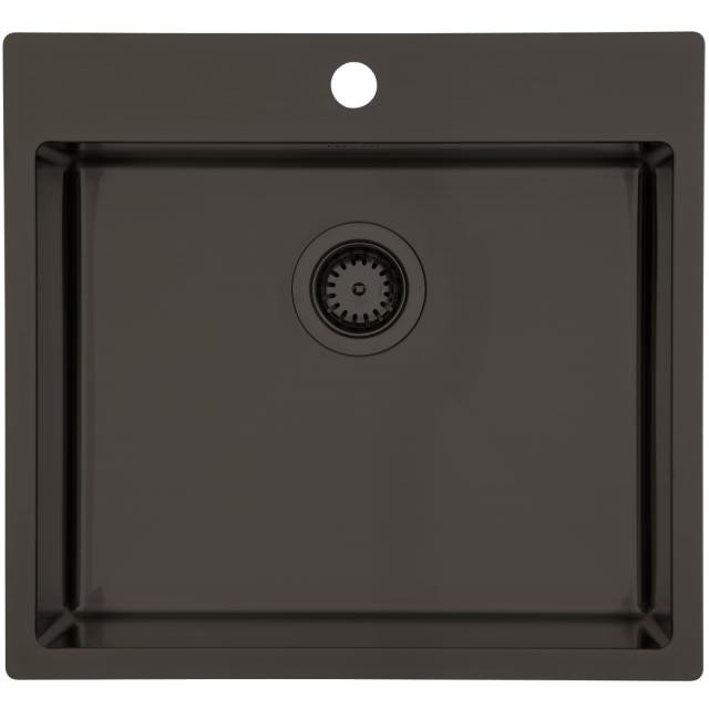 Kubus 540 Soft køkkenvask, PVD Dark Bronze