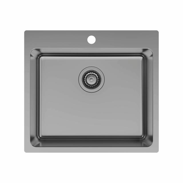 LA 550 køkkenvask 550x500 m/hanehul, PVD gunmetal