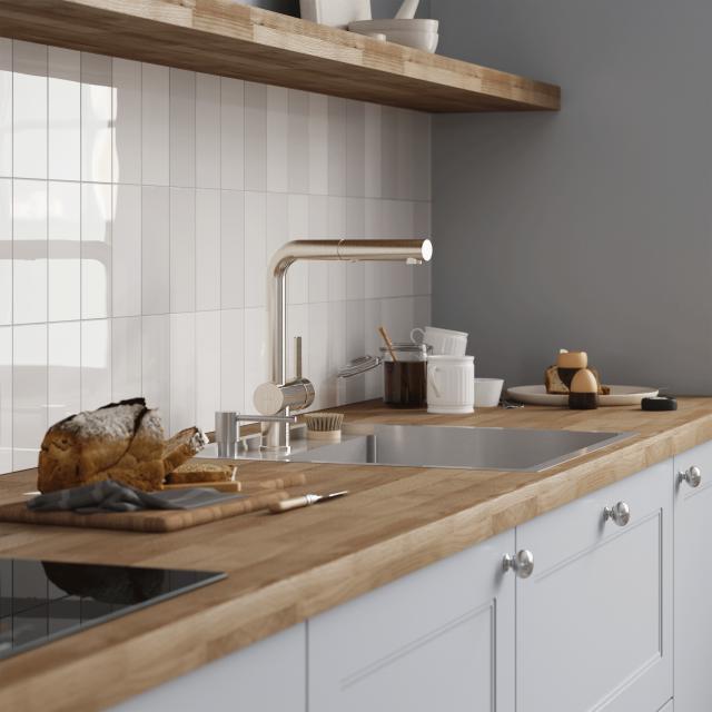 Kubus 285 køkkenarmatur m/udtræk, Krom