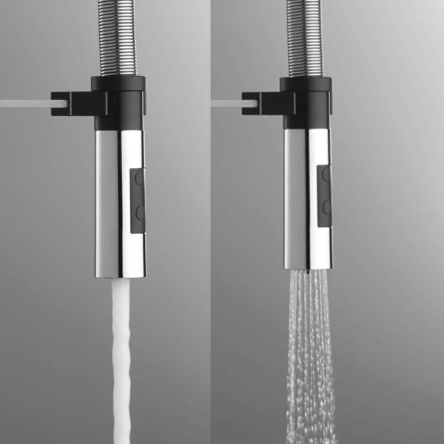 Kubus 020 køkkenarmatur m/udtræk, Krom