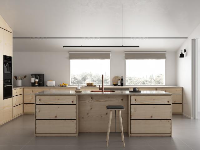 Kubus 140 RS Round køkkenarmatur, PVD Kobber