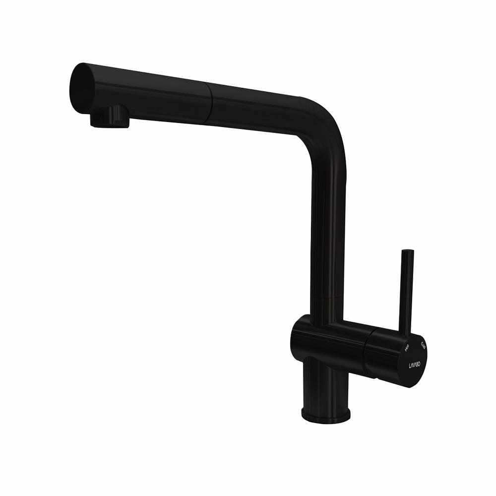 Kubus 385 RS køkkenarmatur m/udtræk, PVD Mat sort