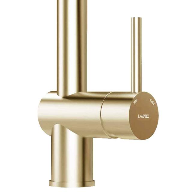 Lavabo Kubus 385 RS køkkenarmatur m/udtræk, PVD messing