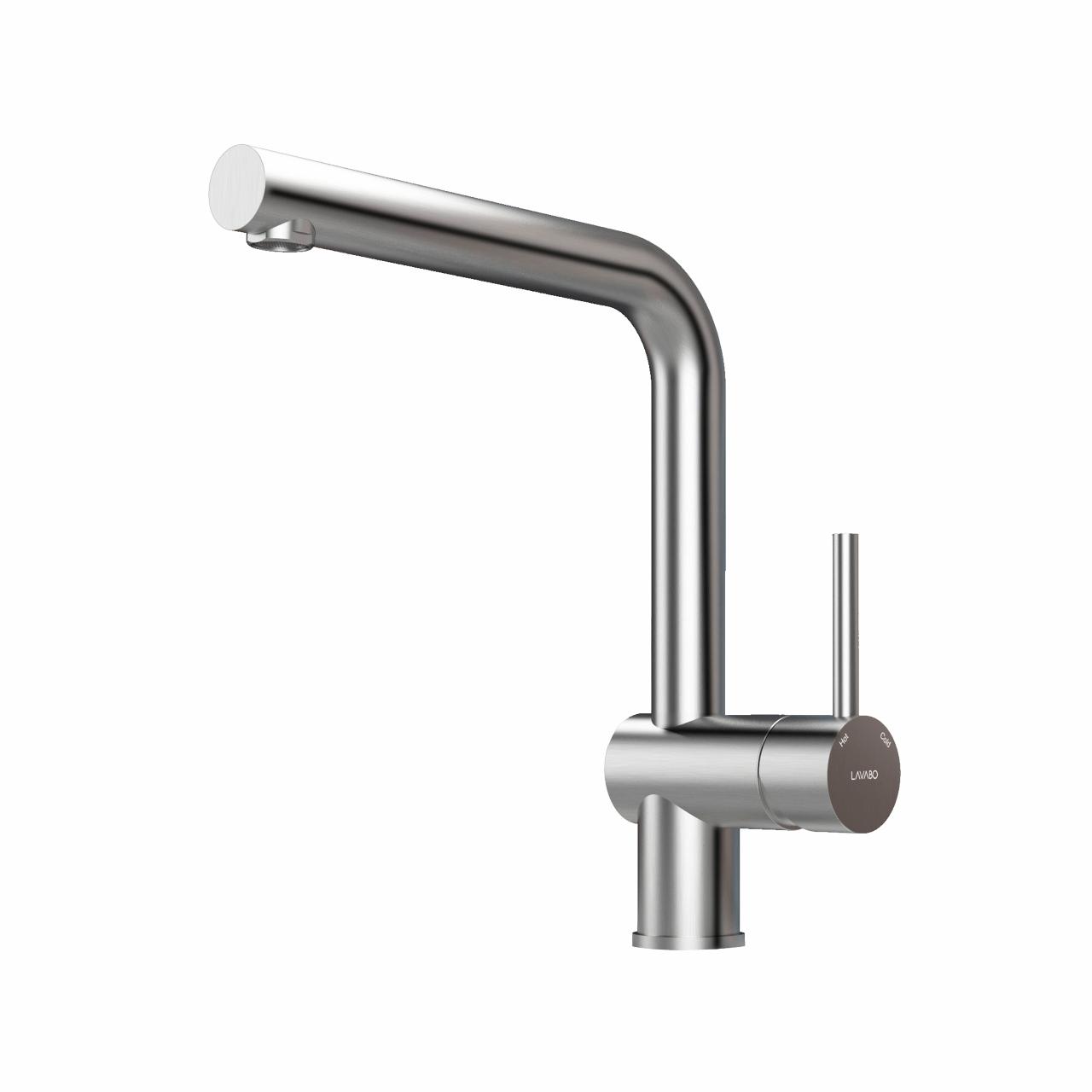 Kubus 185 RS køkkenarmatur, Rustfrit stål