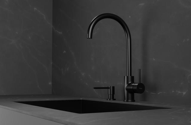 Primy Steel Curve køkkenarmatur, Shadow
