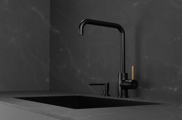 Primy Steel Square køkkenarmatur, Shadow