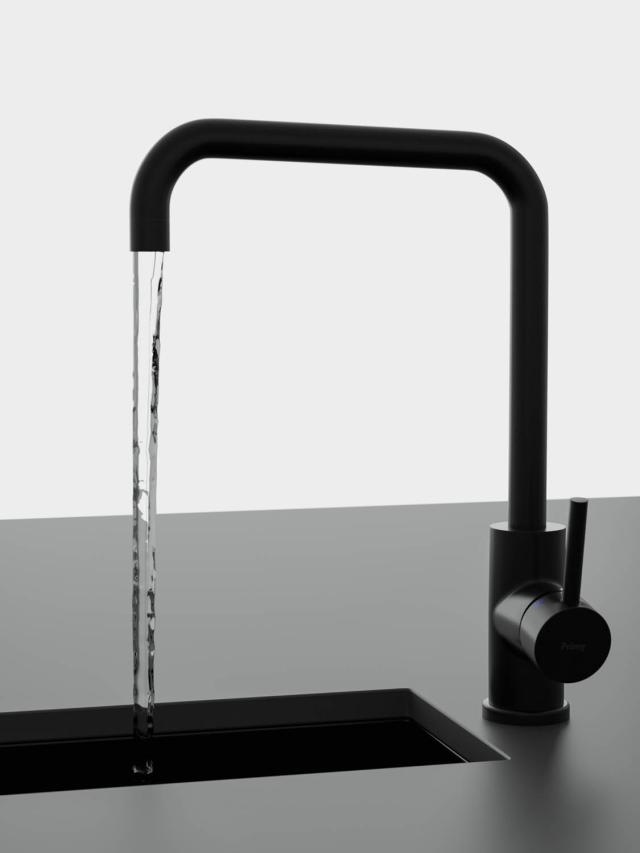 Primy Steel Square køkkenarmatur, Shadow