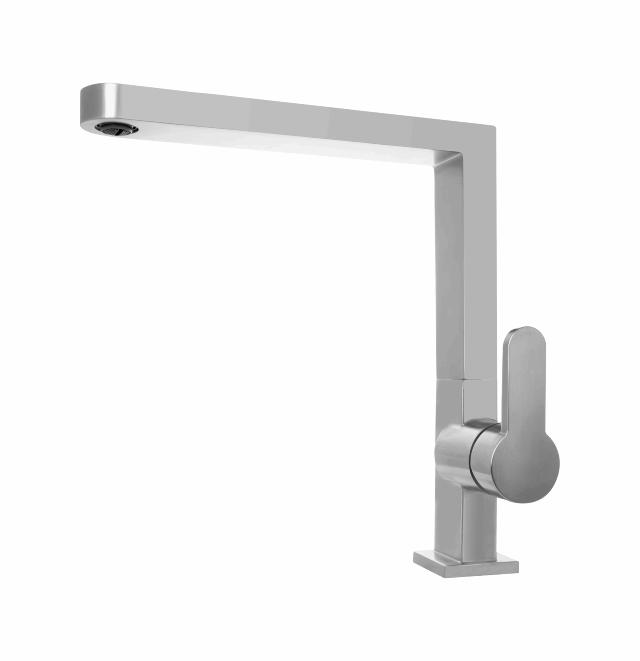 Primy Square køkkenarmatur, Rustfrit stål