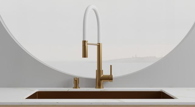 Primy Steel Pro køkkenarmatur, Sand