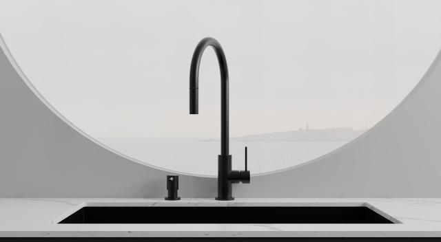 Primy Steel Accent køkkenarmatur m/udtrækstud, Shadow