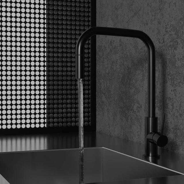 Primy Steel Accent Square køkkenarmatur, Shadow