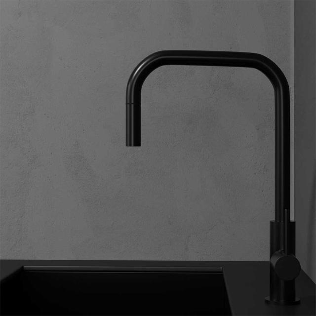 Primy Steel Accent Square køkkenarmatur, Shadow