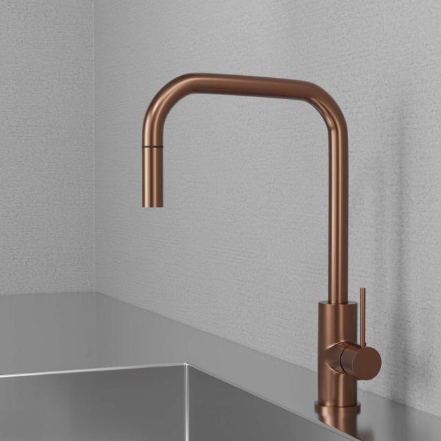 Primy Steel Accent Square køkkenarmatur SE-model, Amber