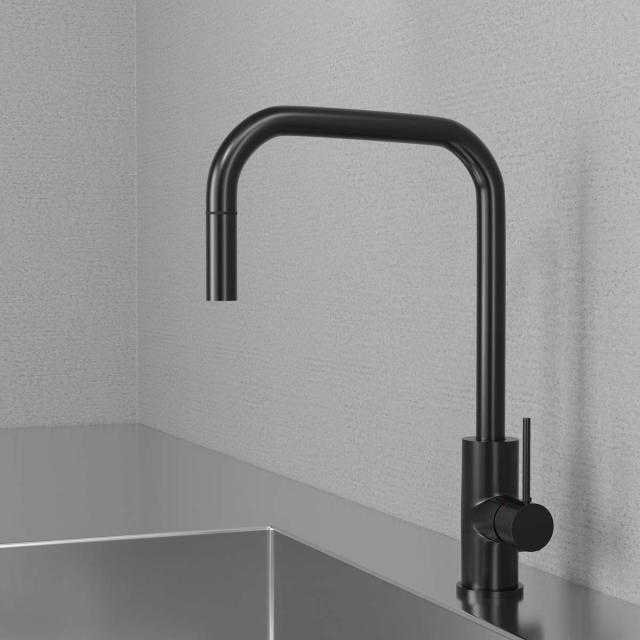 Primy Steel Accent Square køkkenarmatur SE-model, Shadow