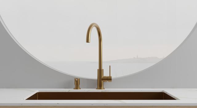 Primy Steel Equip køkkenarmatur, Sand